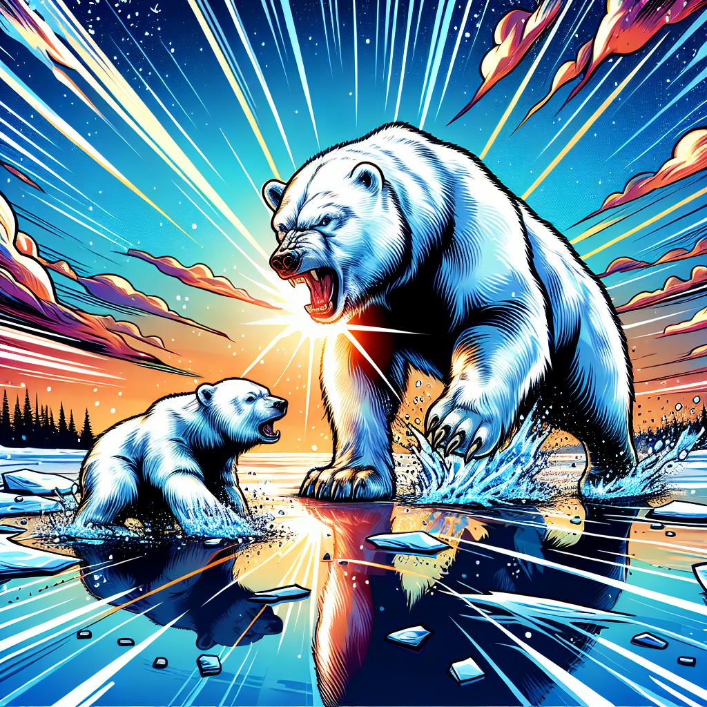 Battle on the Ice: Polar Bear Showdown