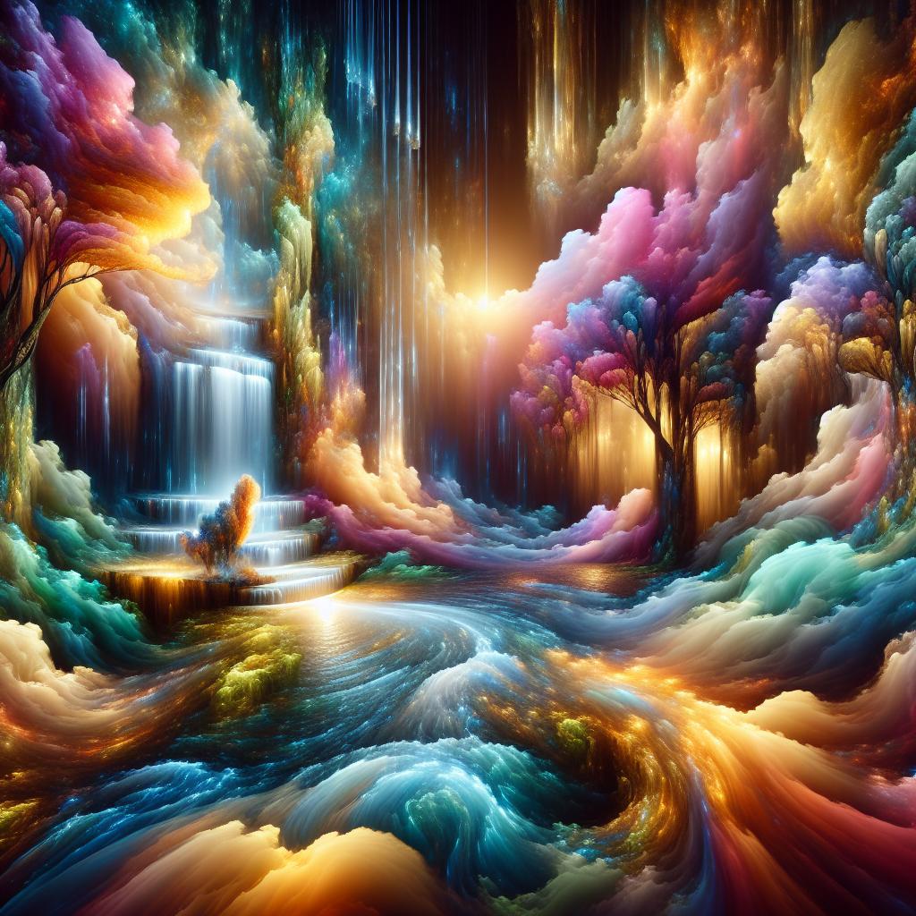 Mystical Cascade of Colors