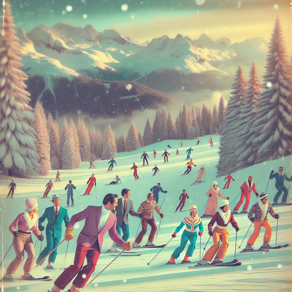 Retro Skiing Adventure