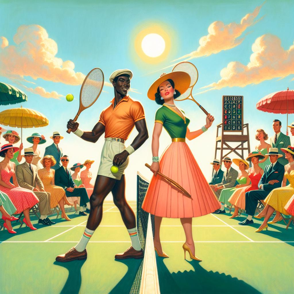 Vintage Tennis Dreamscape