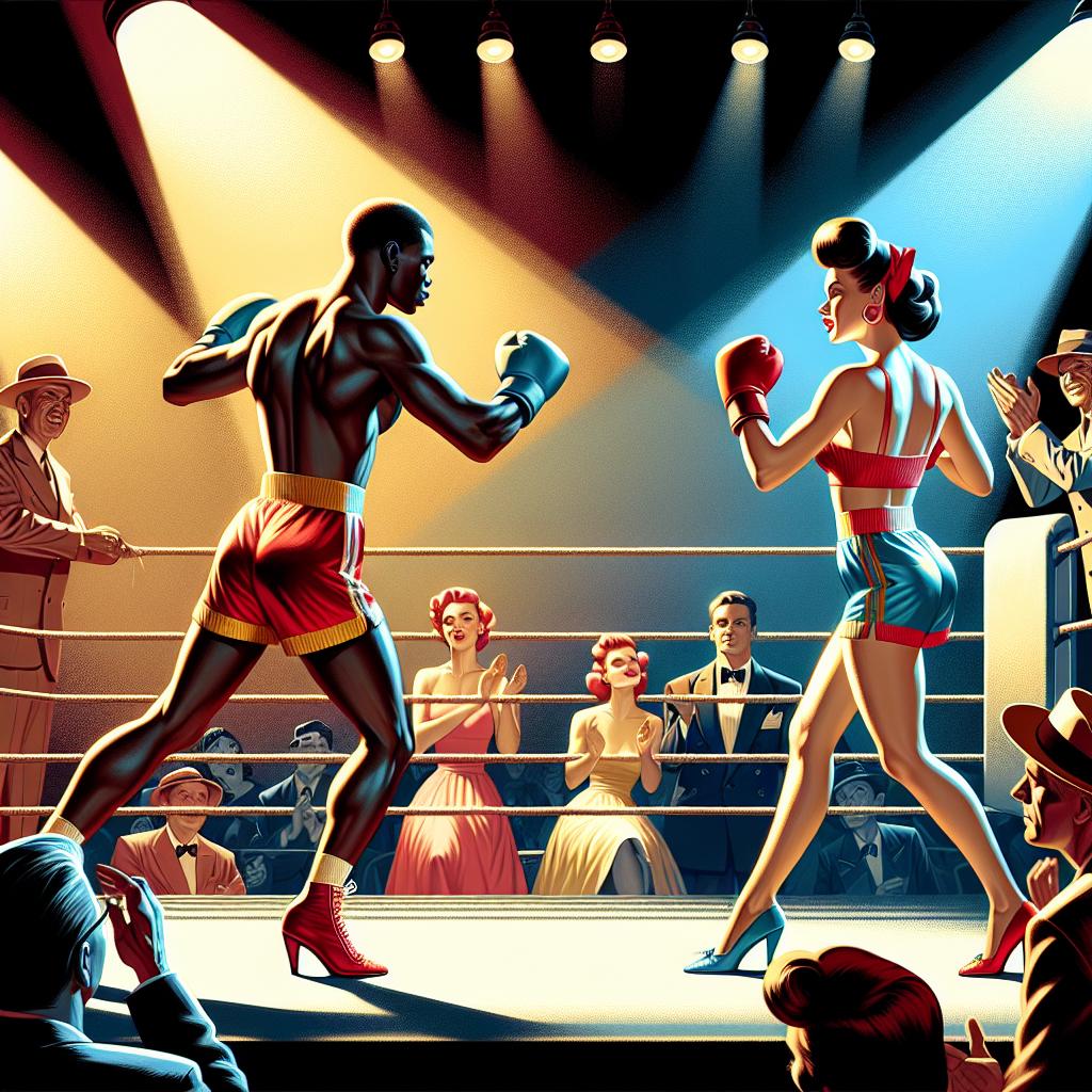 Vintage Boxing Pin-Up Showdown