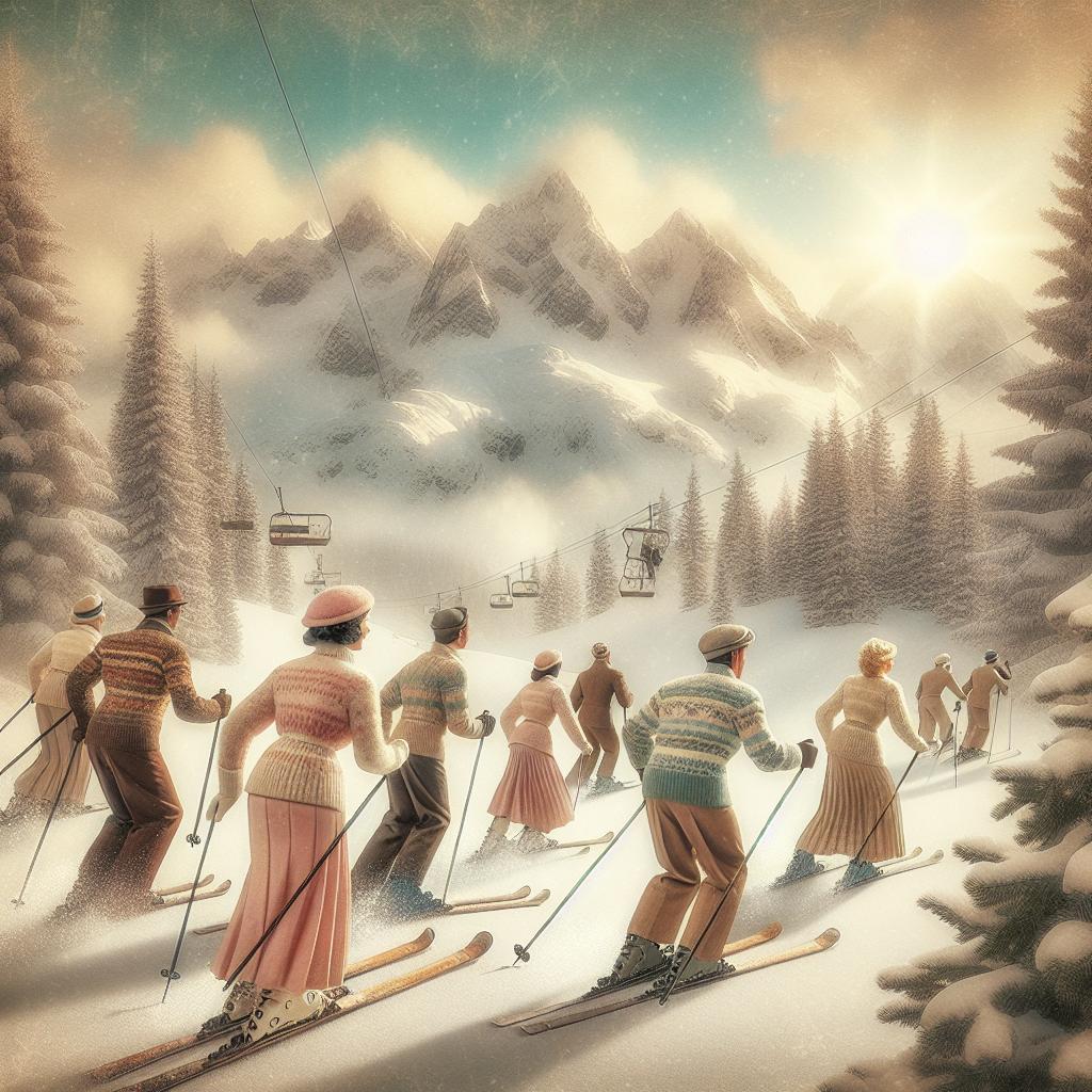 Vintage Skiing Bliss
