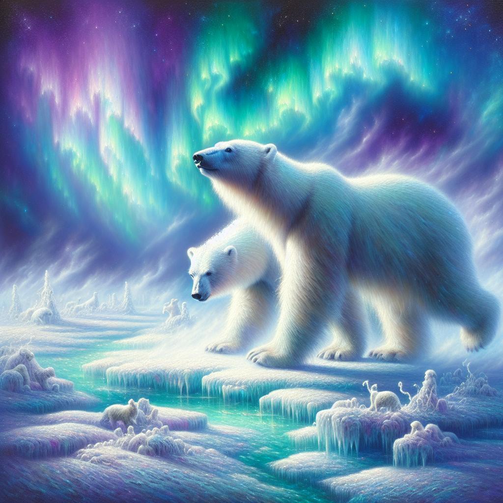 Ethereal Dance of the Arctic Bears